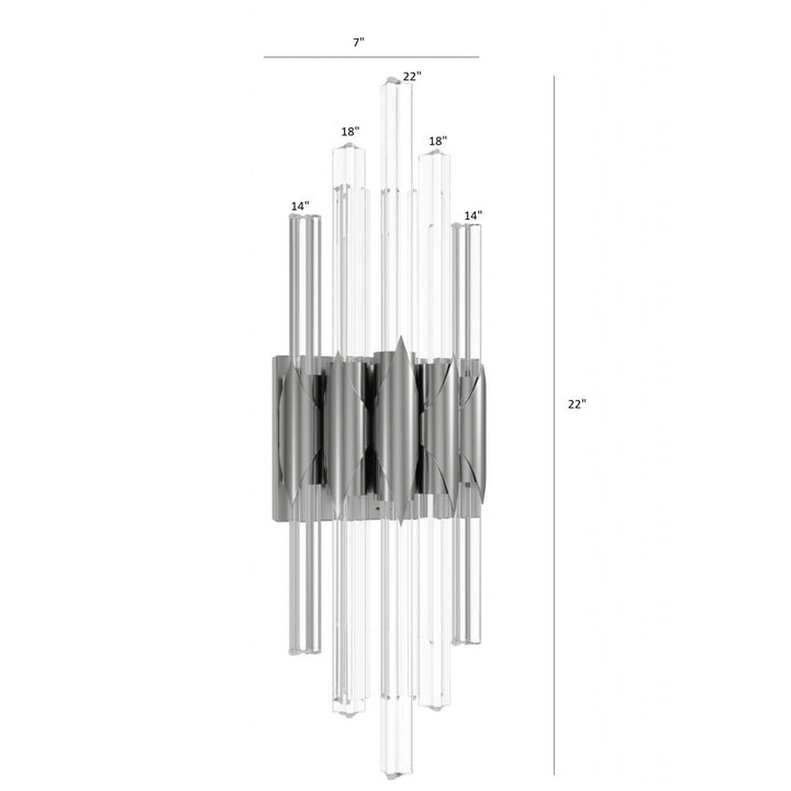 The Original Glacier Clear Crystal Rods LED Wall Sconce by Avenue Lighting - view 5