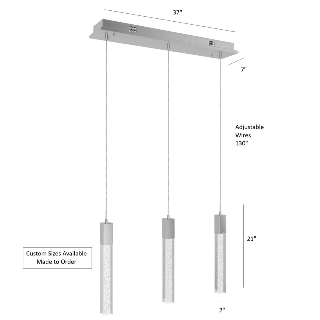 The Original Glacier Linear LED Chandelier by Avenue Lighting - view 17