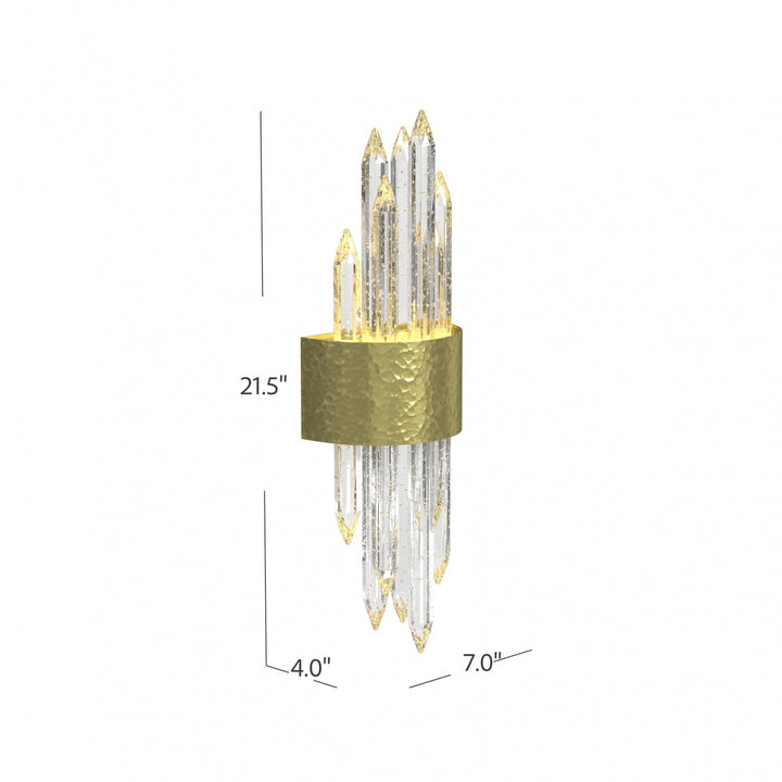 The Original Aspen Bubbled Crystal Rods LED Wall Sconce by Avenue Lighting - view 15