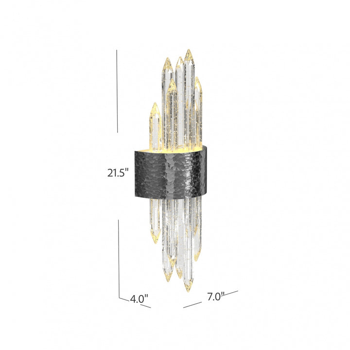 The Original Aspen Bubbled Crystal Rods LED Wall Sconce by Avenue Lighting - view 25
