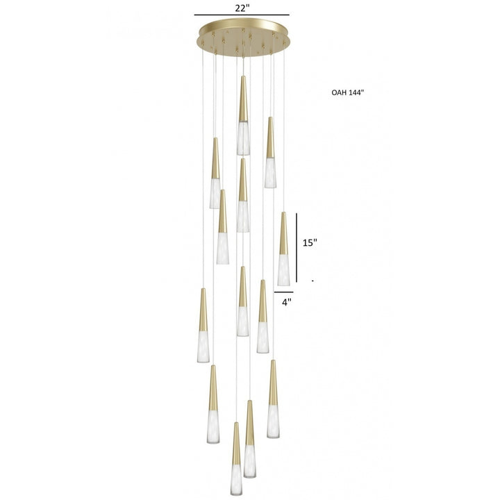 Encino Cone Shape Chandelier by Avenue Lighting - view 5