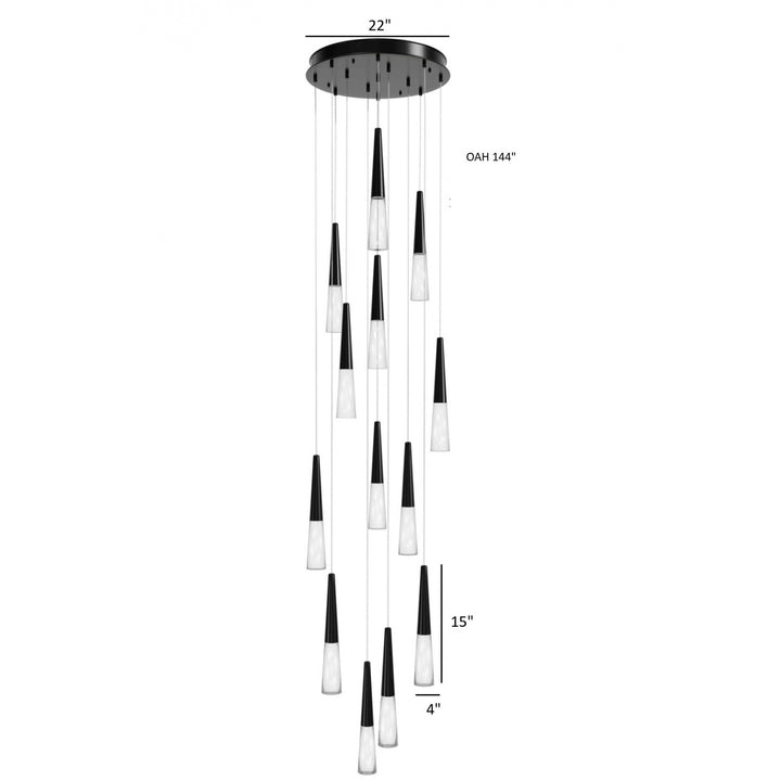 Encino Cone Shape Chandelier by Avenue Lighting - view 12