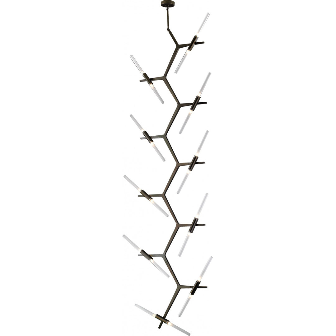 San Vicente Geometric Chandelier in Dark Bronze by Avenue Lighting