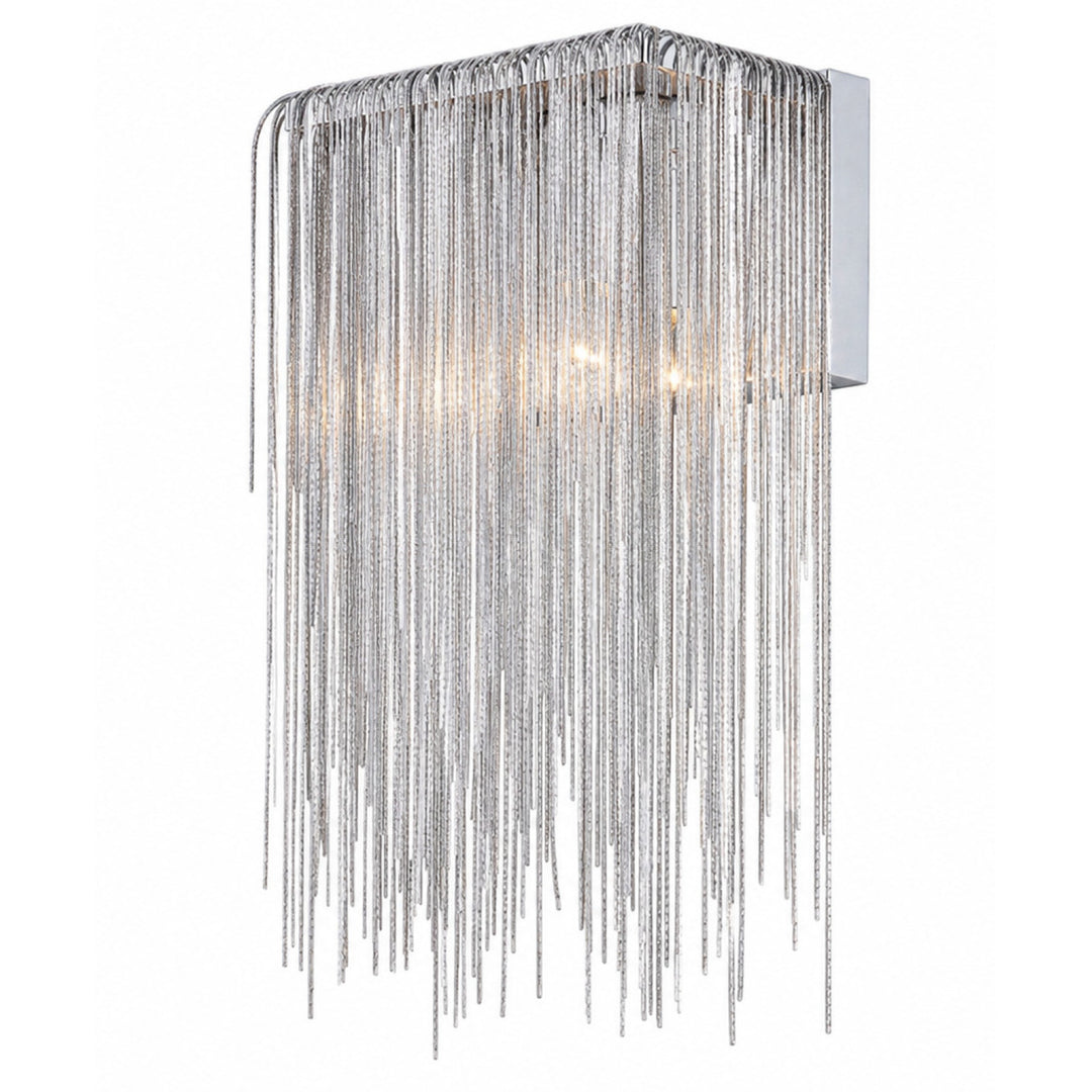 Fountain Ave. Jewelry Chain Wall Sconce in Chrome by Avenue Lighting