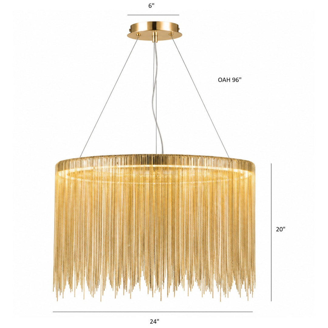 Fountain Ave. Drum Shape LED Pendant by Avenue Lighting - view 8