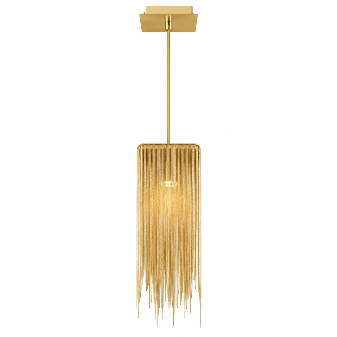Fountain Ave. Square Pendant in Gold by Avenue Lighting