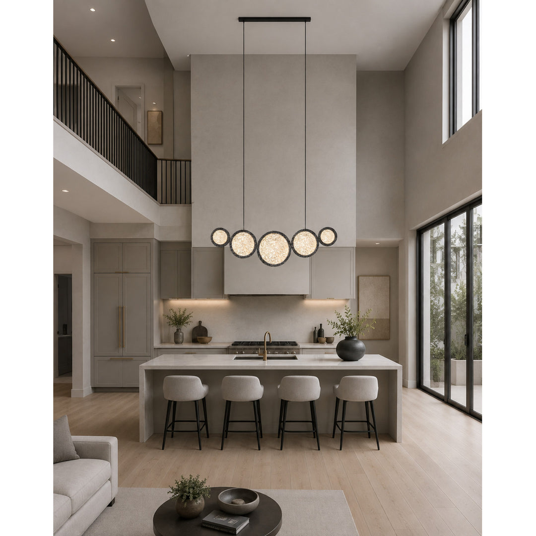 Bottega 5-Ring LED Chandelier by Avenue Lighting - view 7