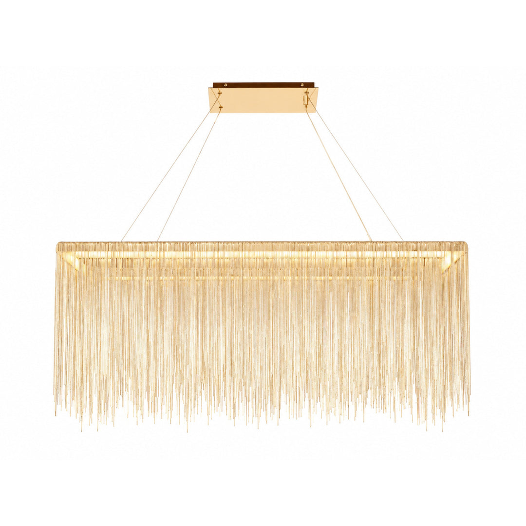 Fountain Ave. Linear LED Chandelier in Gold by Avenue Lighting