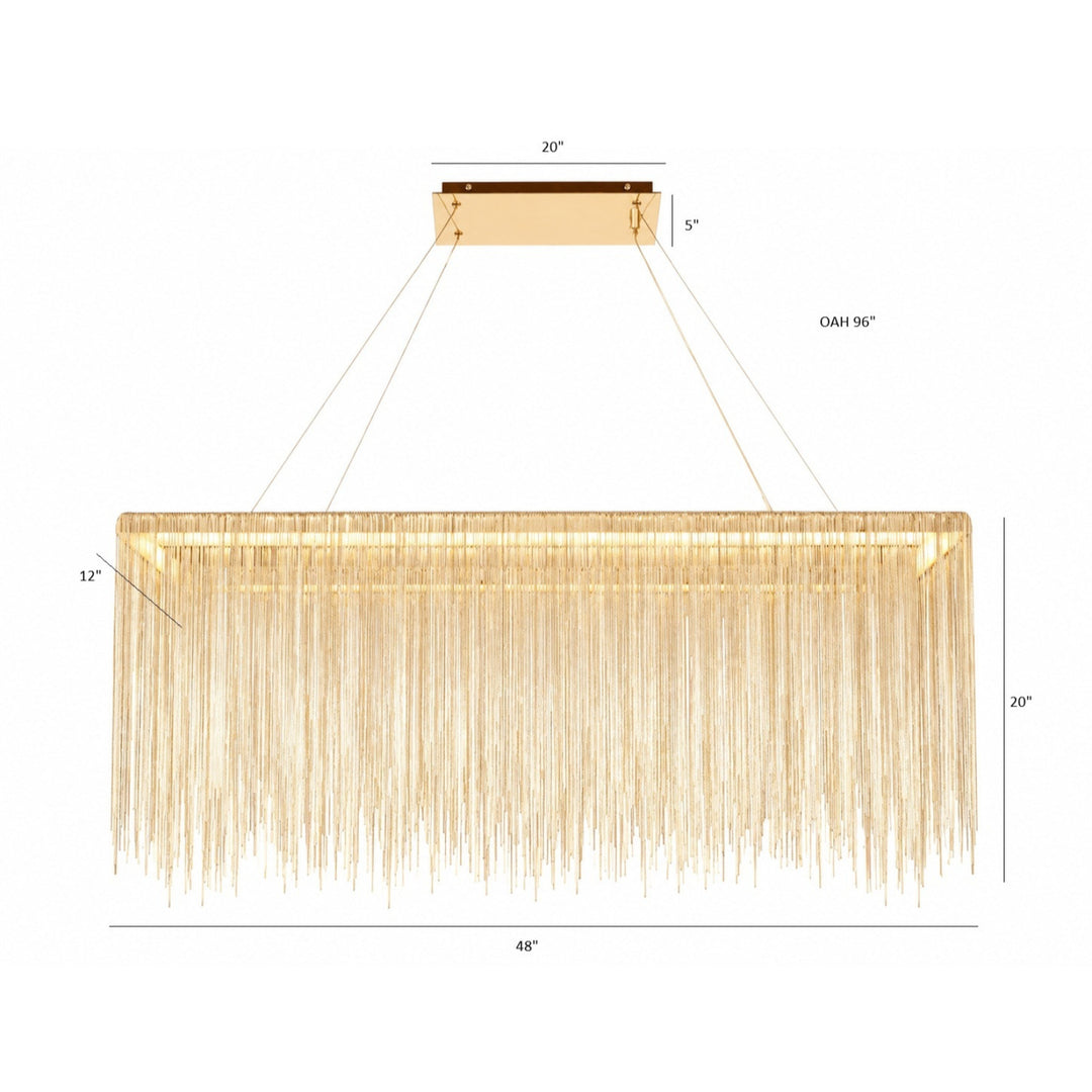 Fountain Ave. Linear LED Chandelier by Avenue Lighting - view 13