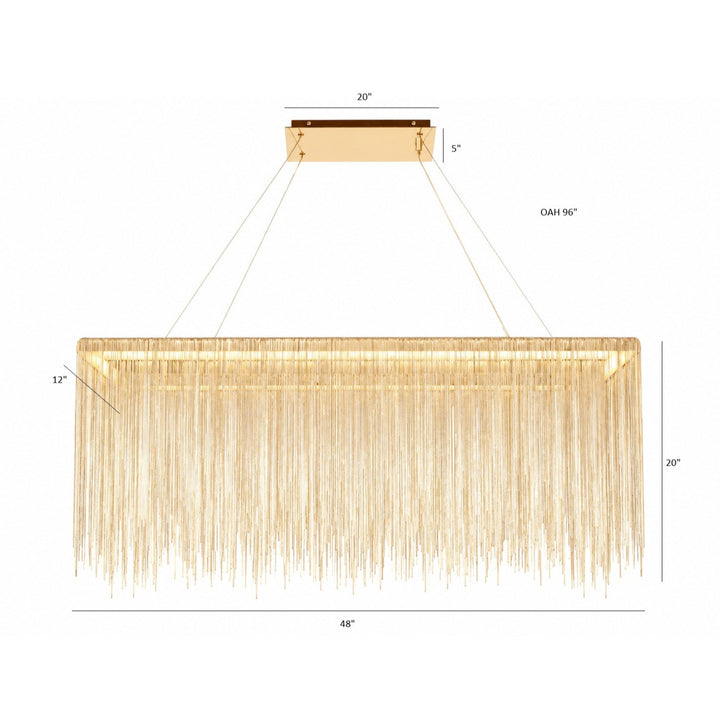 Fountain Ave. Linear LED Chandelier by Avenue Lighting - view 13