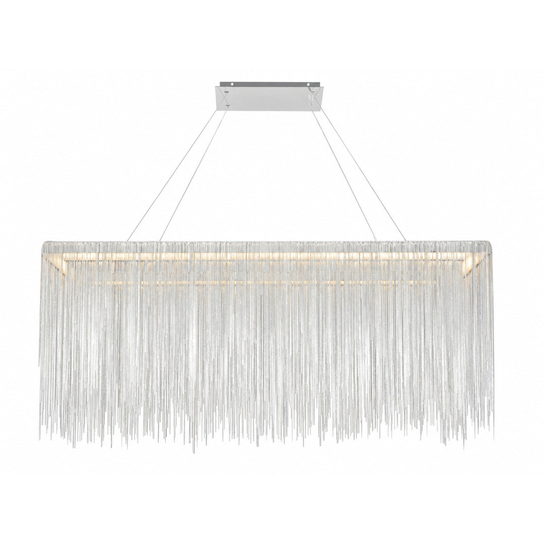 Fountain Ave. Linear LED Chandelier in Chrome by Avenue Lighting