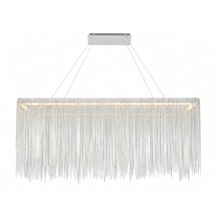 Fountain Ave. Linear LED Chandelier in Chrome by Avenue Lighting