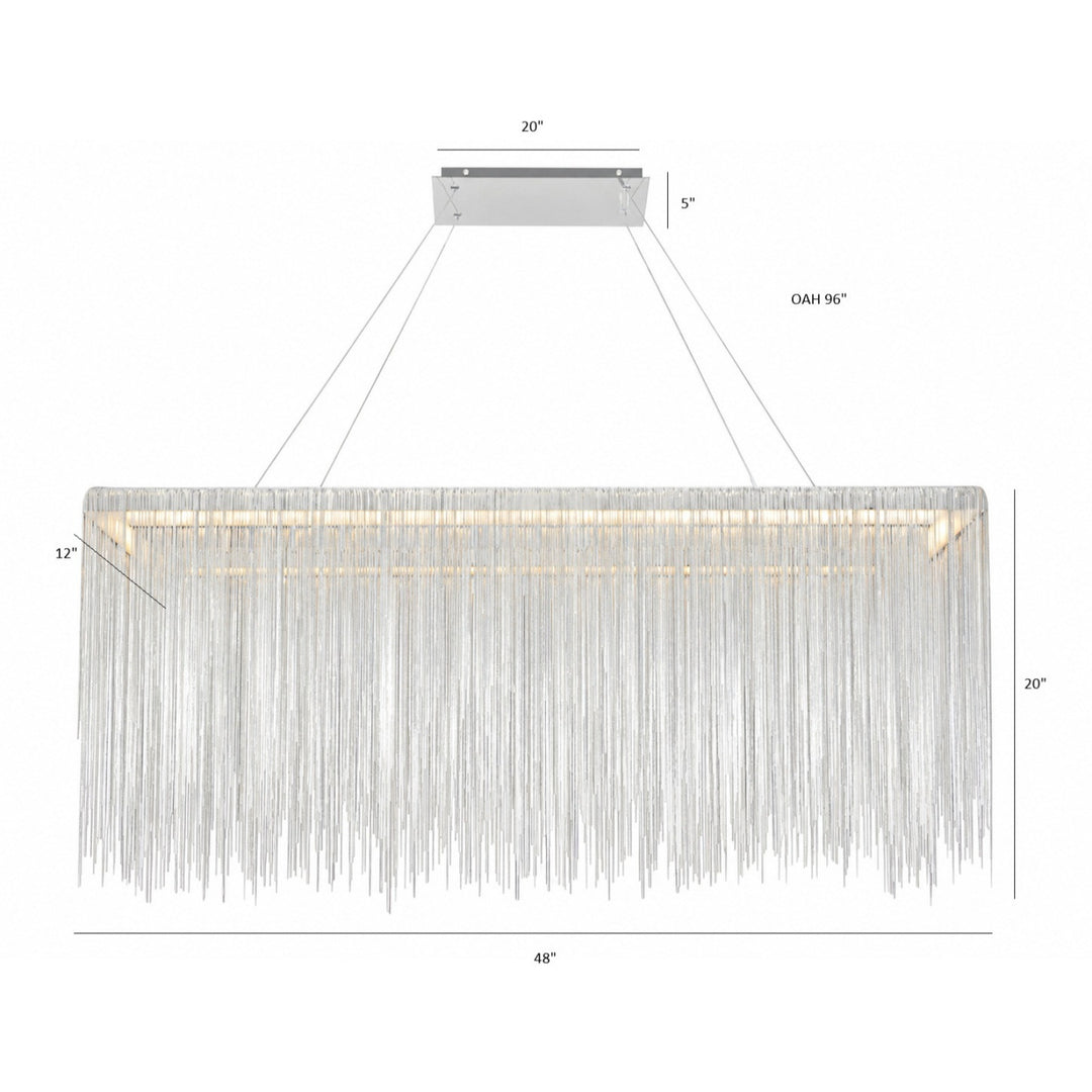 Fountain Ave. Linear LED Chandelier by Avenue Lighting - view 5