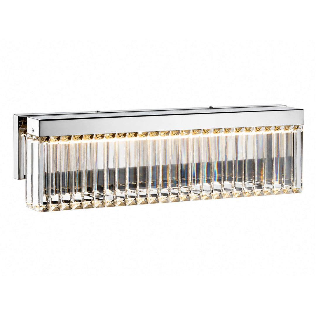 Broadway LED Wall Sconce in Polished Nickel/Clear Crystals by Avenue Lighting