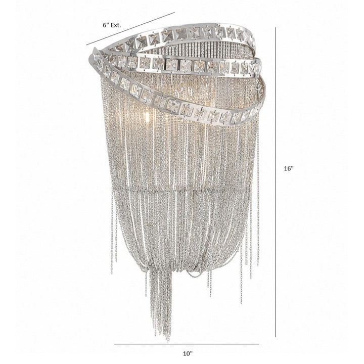 Wilshire Blvd. Jewelry Chain Wall Sconce by Avenue Lighting - view 4