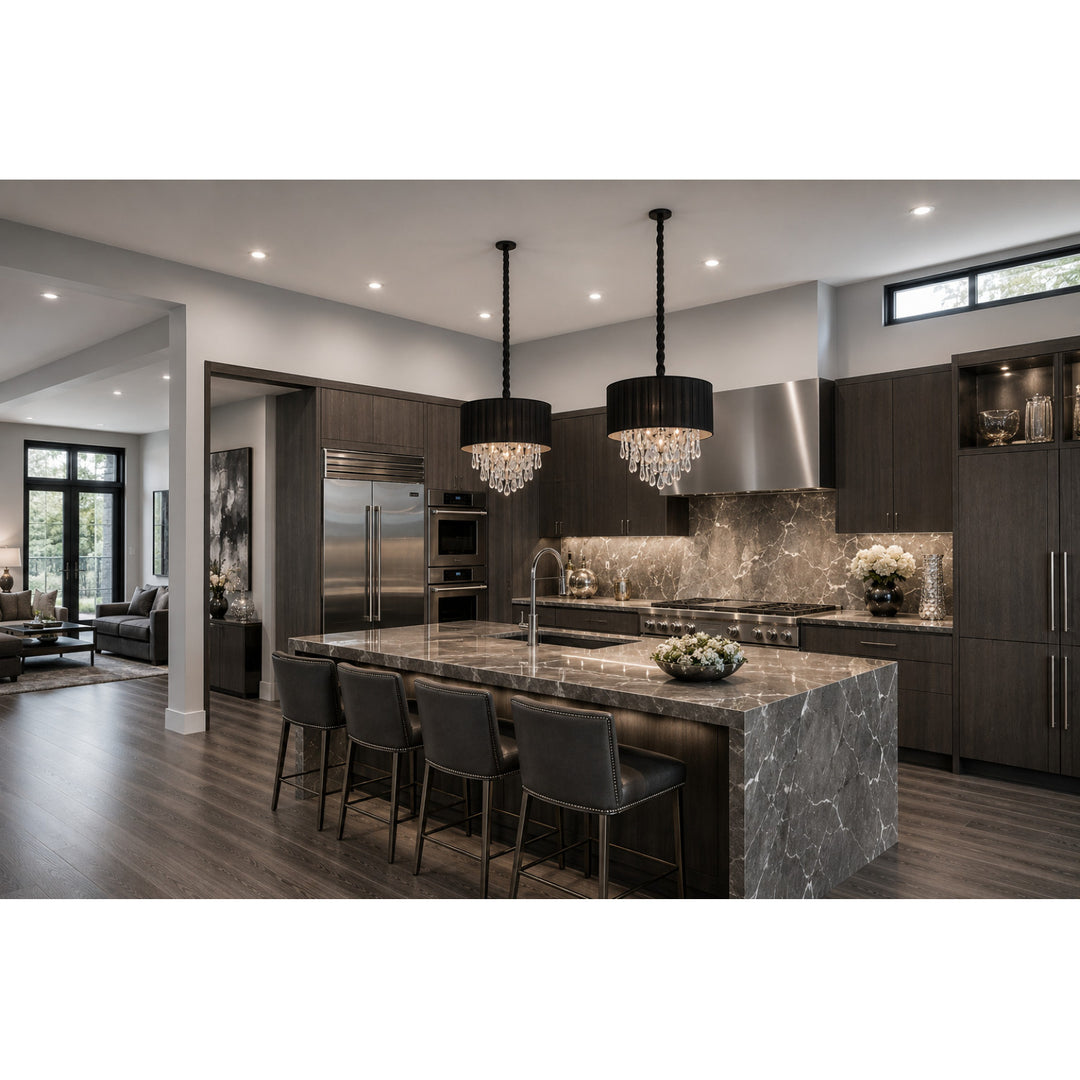 Vineland Ave. Round Drum Shade Pendant by Avenue Lighting - view 3