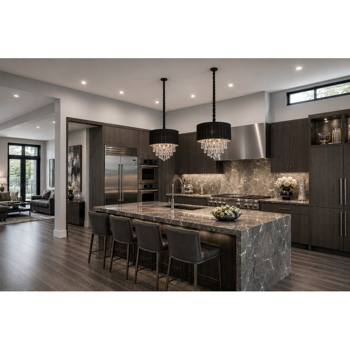 Vineland Ave. Round Drum Shade Pendant by Avenue Lighting - view 3