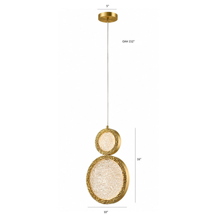 Bottega 2-Ring LED Chandelier by Avenue Lighting - view 5