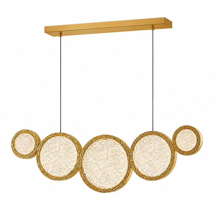 Bottega 5-Ring LED Chandelier in Polished Brass by Avenue Lighting