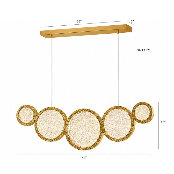 Bottega 5-Ring LED Chandelier by Avenue Lighting - view 4