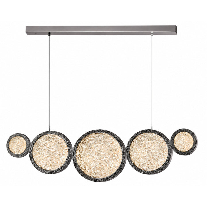 Bottega 5-Ring LED Chandelier in Polished Nickel by Avenue Lighting