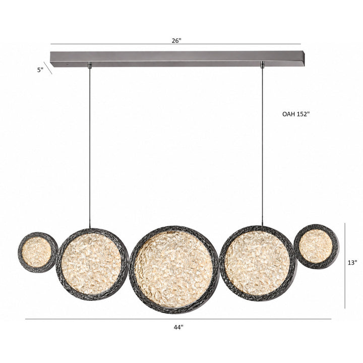 Bottega 5-Ring LED Chandelier by Avenue Lighting - view 9