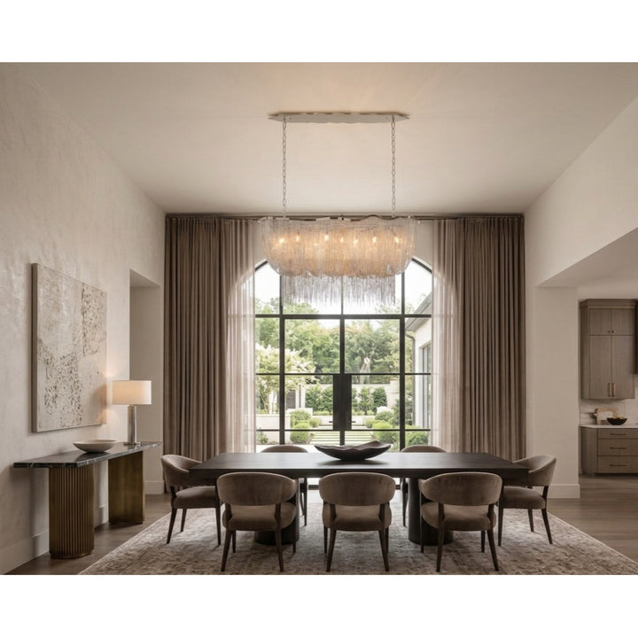 Mulholland Dr. Steel Chain Linear Chandelier by Avenue Lighting - view 2