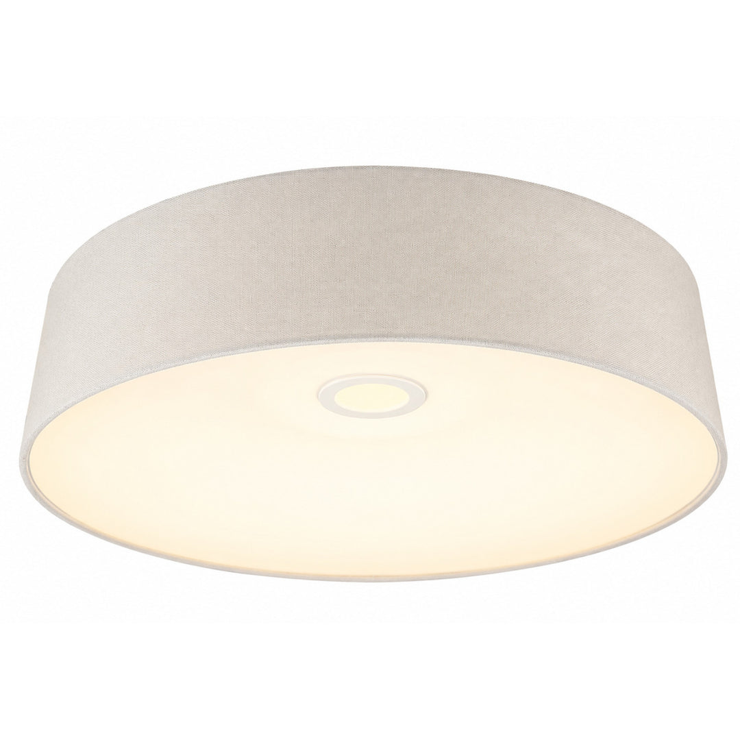 Cermack St. Drum Flush Mount in Ivory Linen Shade by Avenue Lighting