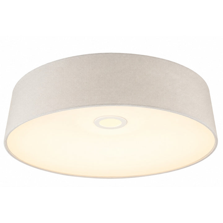 Cermack St. Drum Flush Mount in Ivory Linen Shade by Avenue Lighting