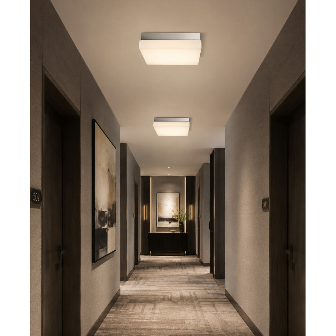 Cermack St. 9"W Square LED Flush Mount