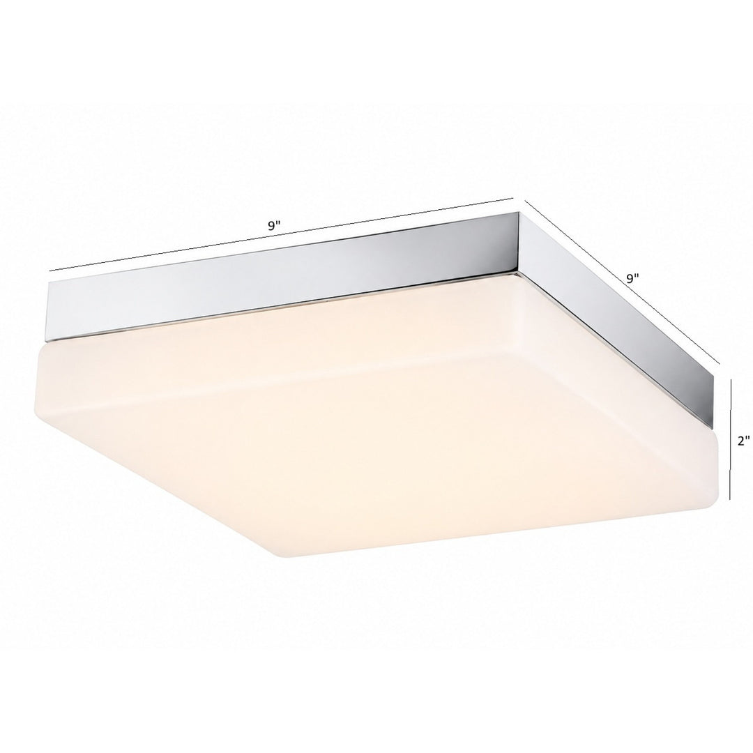 Cermack St. 9"W Square LED Flush Mount