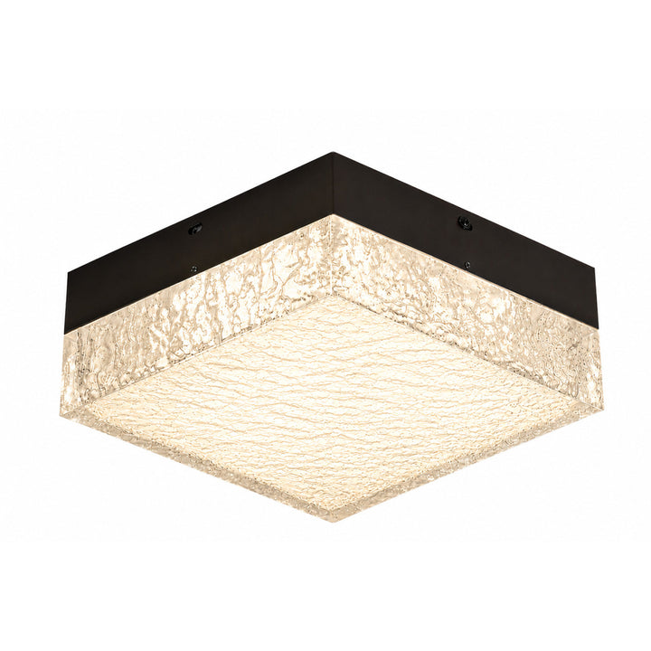Cermack St. 8"W Square LED Flush Mount, Black