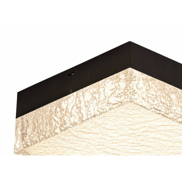 Cermack St. 8"W Square LED Flush Mount, Black