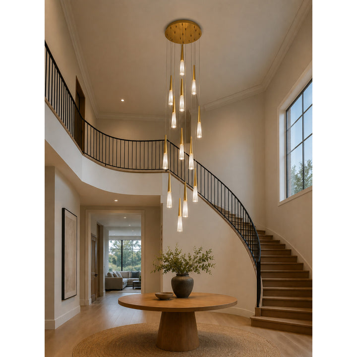 Encino Cone Shape Chandelier by Avenue Lighting - view 4