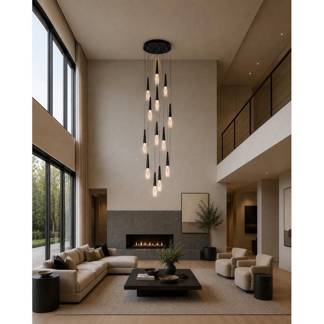 Encino Cone Shape Chandelier by Avenue Lighting - view 9