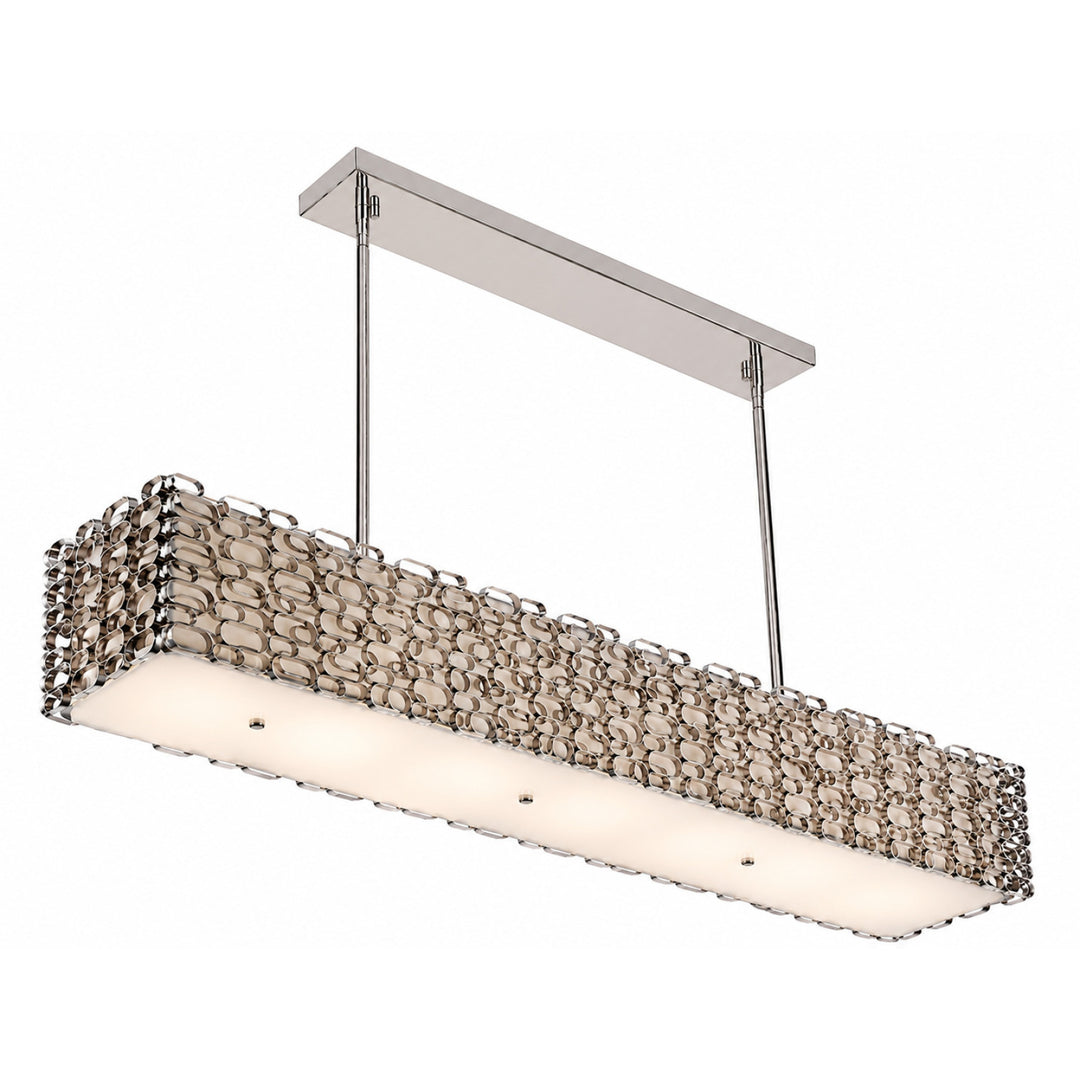 Ventura Blvd. Linear Chain-Link Chandelier by Avenue Lighting - view 8