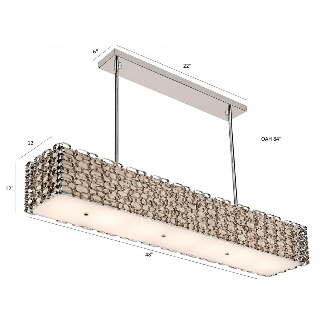 Ventura Blvd. Linear Chain-Link Chandelier by Avenue Lighting - view 11