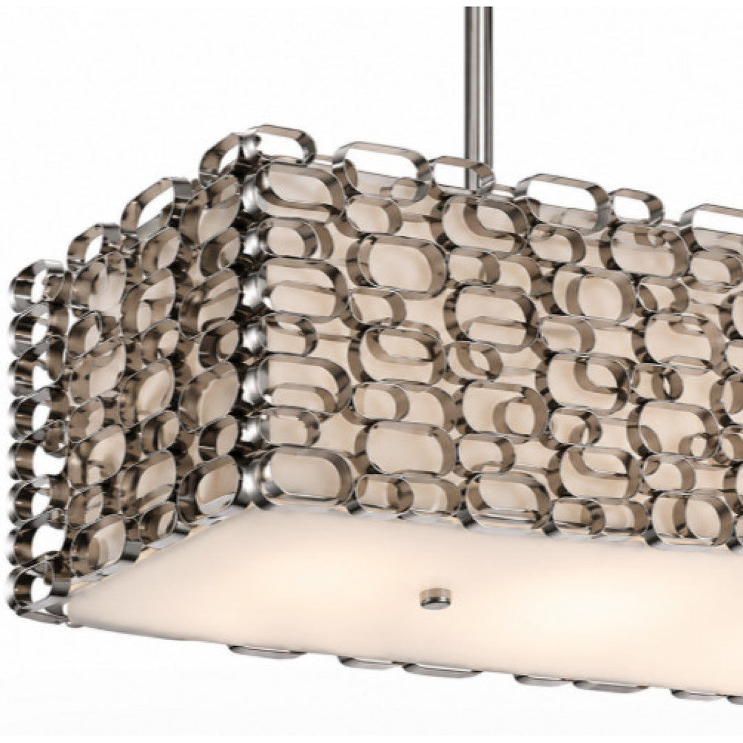 Ventura Blvd. Linear Chain-Link Chandelier by Avenue Lighting - view 3