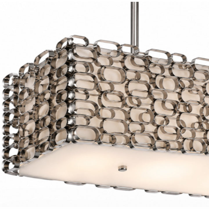 Ventura Blvd. Linear Chain-Link Chandelier by Avenue Lighting - view 3