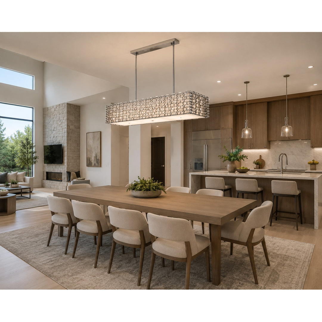 Ventura Blvd. Linear Chain-Link Chandelier by Avenue Lighting - view 4