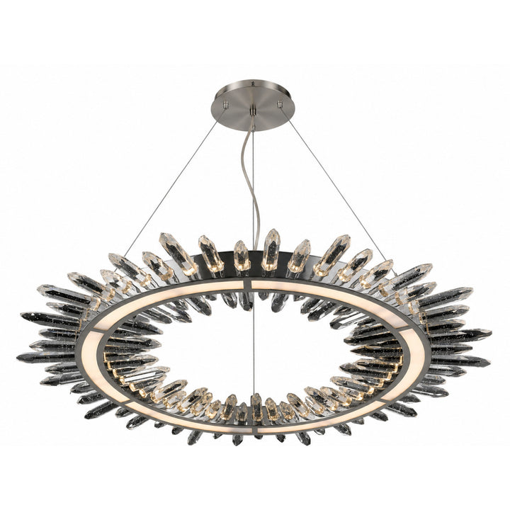 The Original Aspen Ring LED Pendant in Polished Nickel/Bubbled by Avenue Lighting