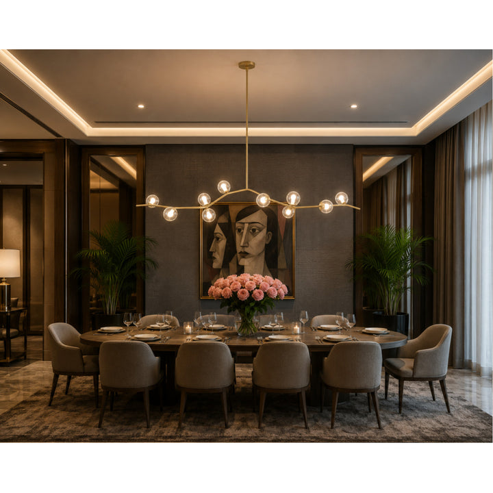 Hampton Chandelier Brass/Clear Glass by Avenue Lighting - view 4