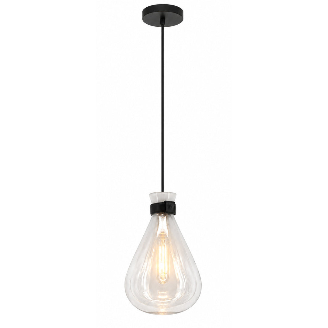 Del Mar Pendant in Black/White Ombre Glass by Avenue Lighting