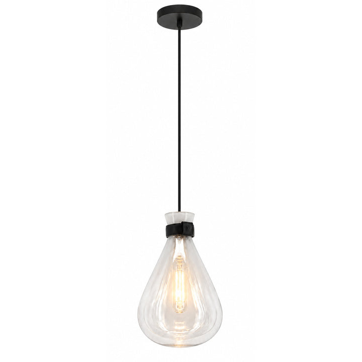 Del Mar Pendant in Black/White Ombre Glass by Avenue Lighting