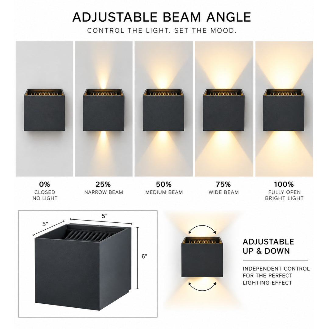 Avenue Outdoor Cube Up/Down 3000K LED Wall Sconce by Avenue Lighting - view 4