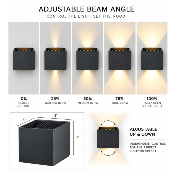 Avenue Outdoor Cube Up/Down 3000K LED Wall Sconce by Avenue Lighting - view 4