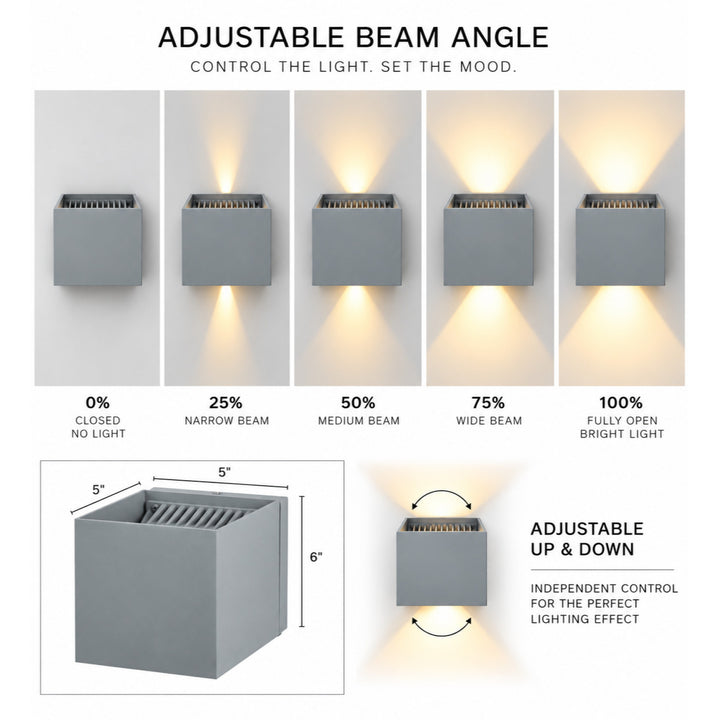 Avenue Outdoor Cube Up/Down 3000K LED Wall Sconce by Avenue Lighting - view 12