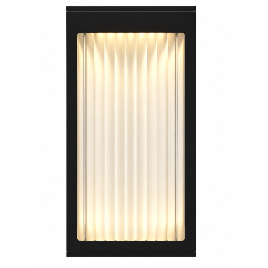 Avenue Outdoor 3000K LED Wall Sconce with Ribbed Glass in Black by Avenue Lighting