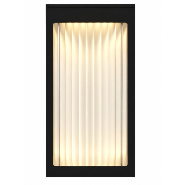 Avenue Outdoor 3000K LED Wall Sconce with Ribbed Glass in Black by Avenue Lighting