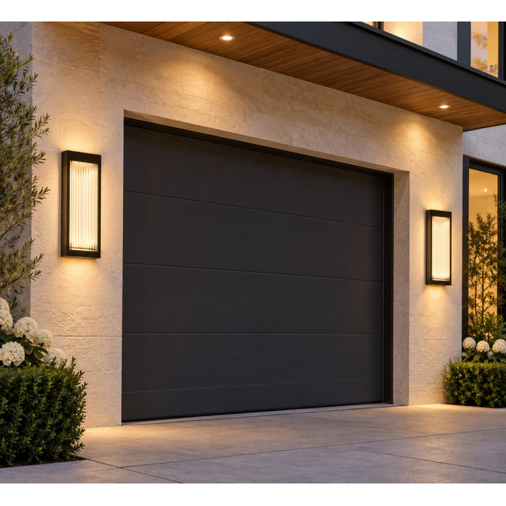 Avenue Outdoor 3000K LED Wall Sconce with Ribbed Glass by Avenue Lighting - view 4